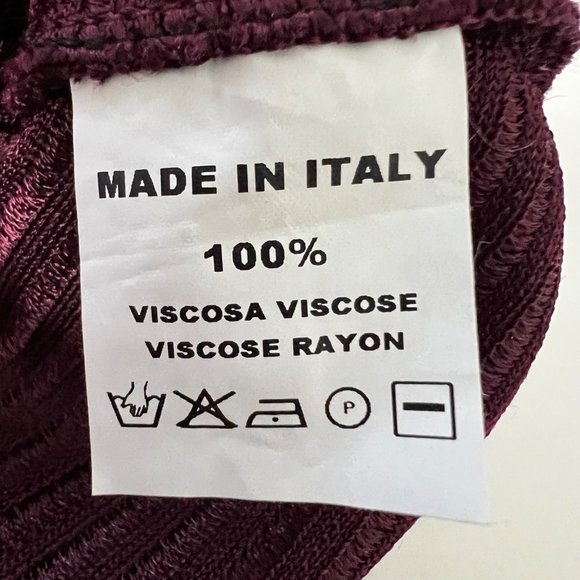 Ferramosca Womens Burgundy Knit Sheath Dress Bodycon Italy size IT 40 US Small - Picture 10 of 12